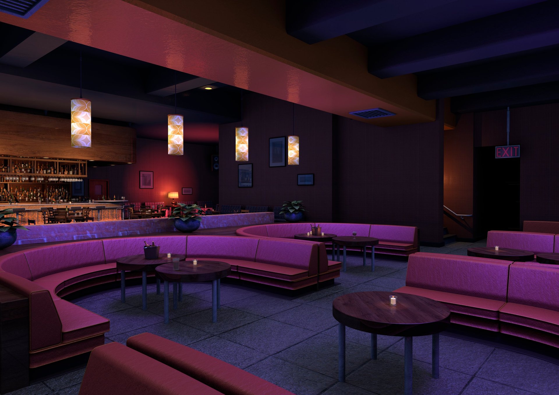 Luxury night lounge bar